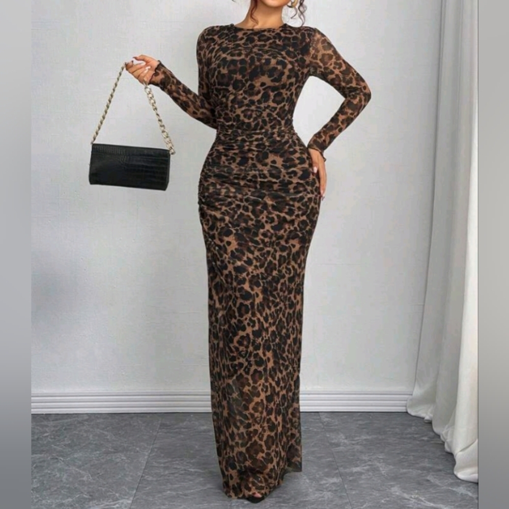 Leopard Print Maxi Dress
